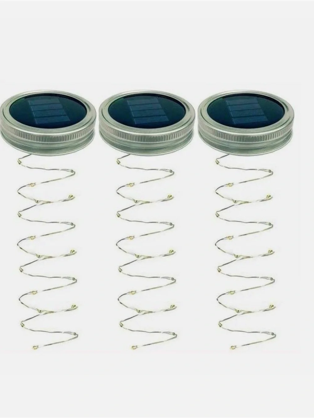 3 Pack Solar Mason Jar Lid Insert LED Mason Jar Solar Light for Glass Mason US